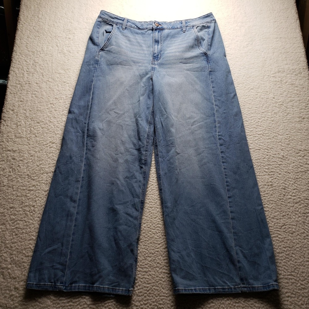 Celebrity Pink Jeans Womens 21/35 Blue Wide Leg Relaxed Stretch Denim